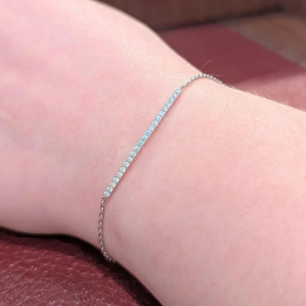 Bracelet en or blanc et diamants