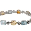 Bracelet en or blanc et pierres fines