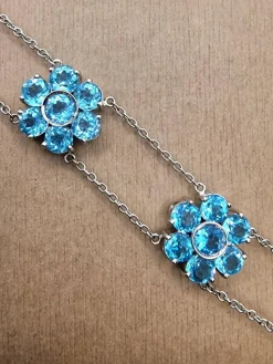 Bracelet en or blanc et topaze Pasquale Bruni