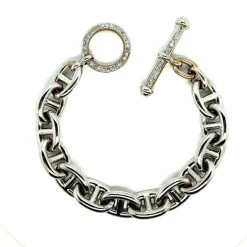 Bracelet en or blanc, Maille