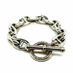 Bracelet en or blanc, Maille