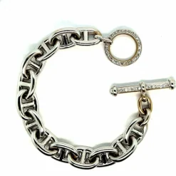 Bracelet en or blanc, Maille