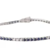 Bracelet en or blanc saphirs et diamants