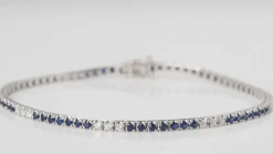 Bracelet en or blanc saphirs et diamants