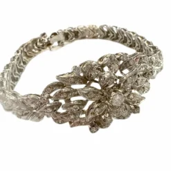 Bracelet en or de l'époque rétro contemporaine avec diamants