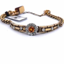 Bracelet en or et citrine des années 1940