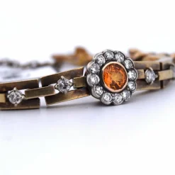 Bracelet en or et citrine des années 1940