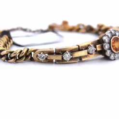 Bracelet en or et citrine des années 1940