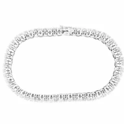 Bracelet en or et diamants gris