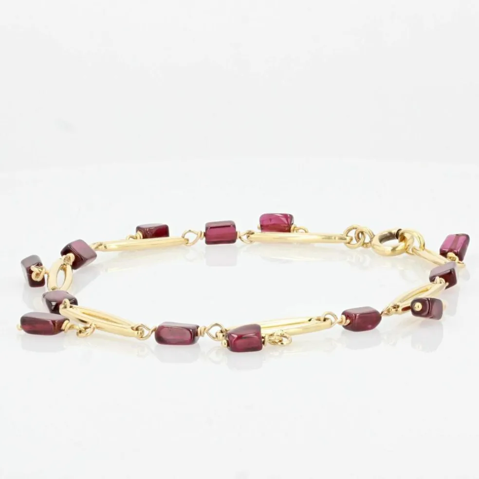 Bracelet en or et grenats