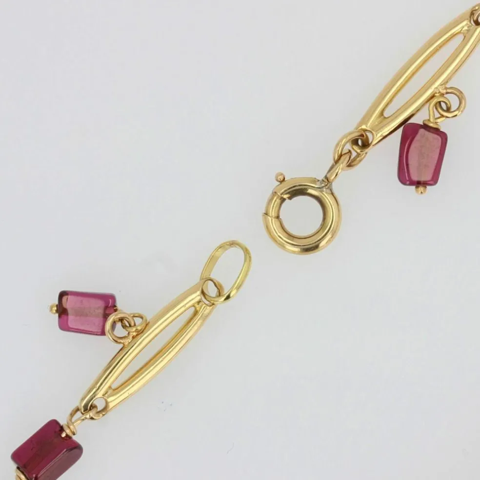Bracelet en or et grenats