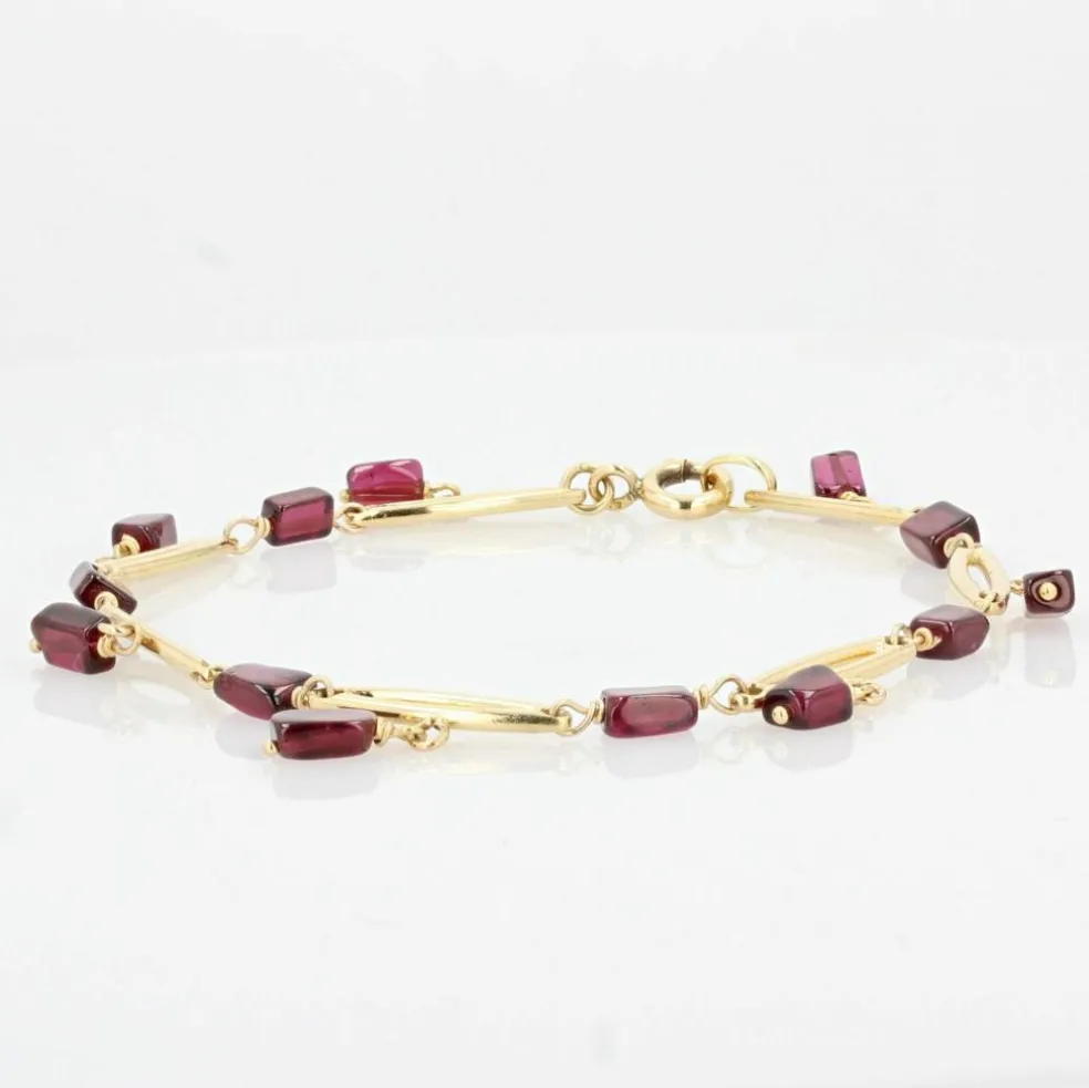 Bracelet en or et grenats