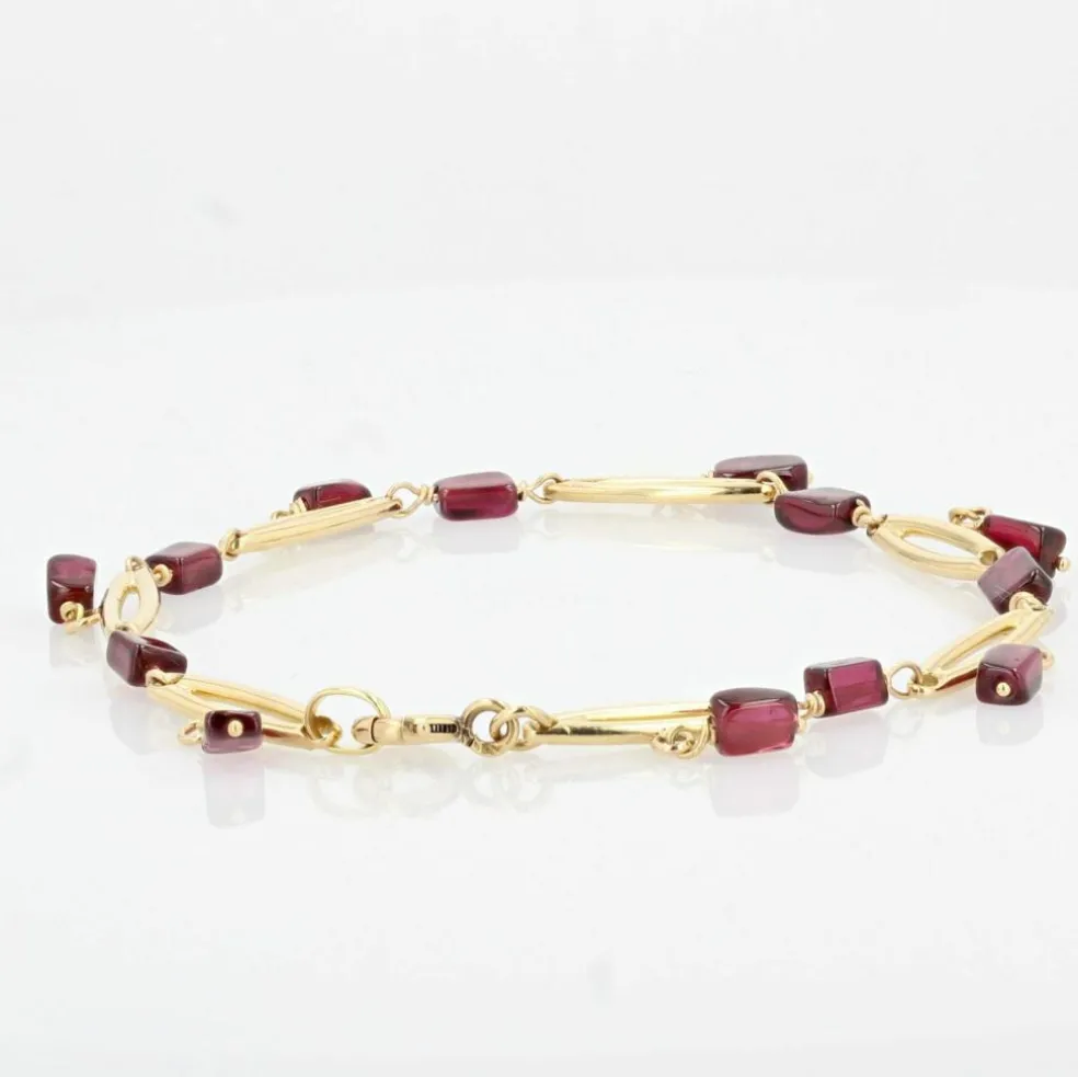 Bracelet en or et grenats