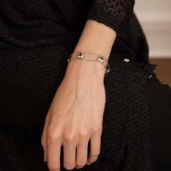 Bracelet en Or gris, améthystes
