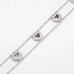 Bracelet en Or gris, améthystes