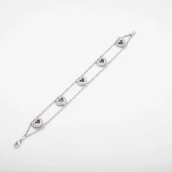 Bracelet en Or gris, améthystes