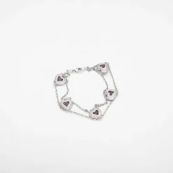 Bracelet en Or gris, améthystes