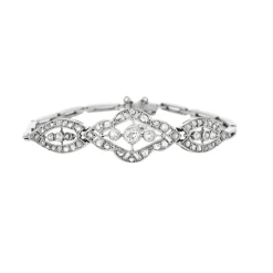 Bracelet en or gris avec diamants