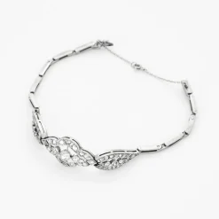 Bracelet en or gris avec diamants