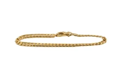 Bracelet en or jaune à maille cubaine
