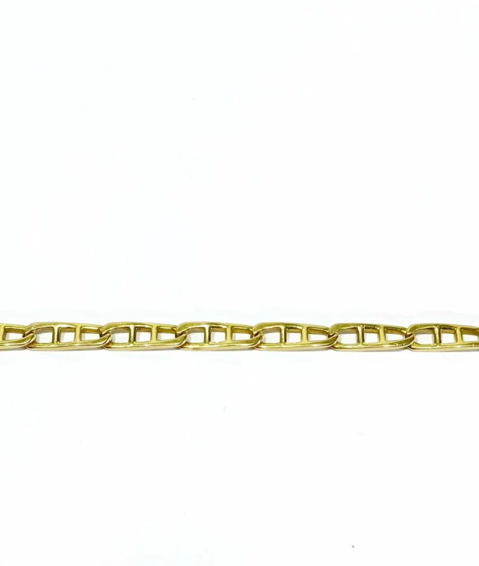 Bracelet en or jaune à mailles