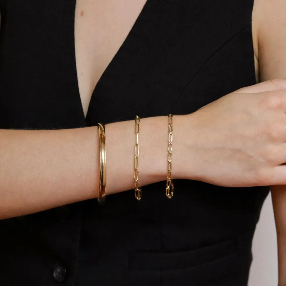 Bracelet en or jaune avec des maillons élégants