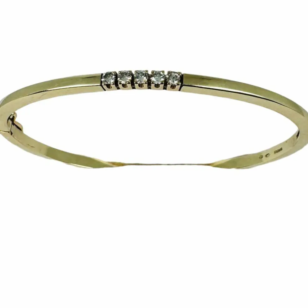 Bracelet en or jaune avec diamants
