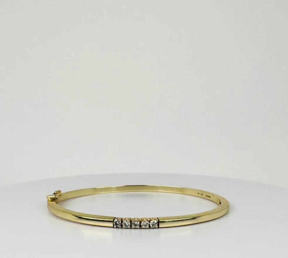 Bracelet en or jaune avec diamants
