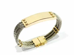 Bracelet en or jaune et argent