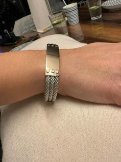 Bracelet en or jaune et argent