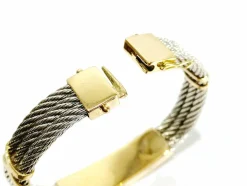 Bracelet en or jaune et argent