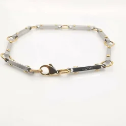 Bracelet en or jaune et acier
