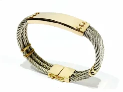Bracelet en or jaune et argent
