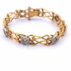 BRACELET EN OR JAUNE ET BLANC 18 KT