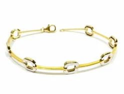 Bracelet en or jaune et blanc