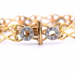 BRACELET EN OR JAUNE ET BLANC 18 KT
