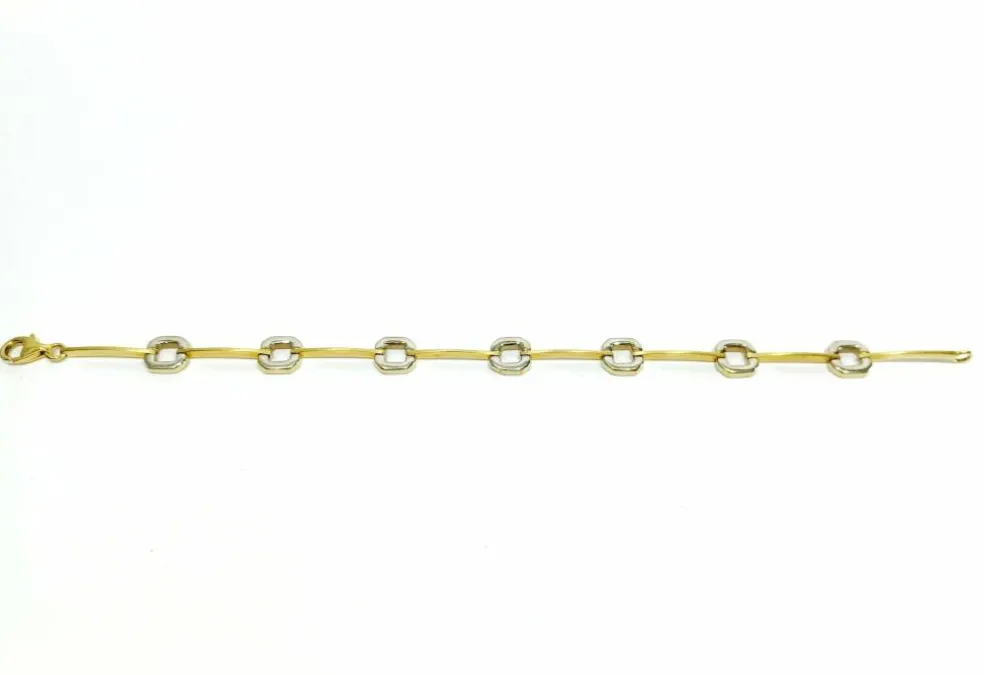 Bracelet en or jaune et blanc