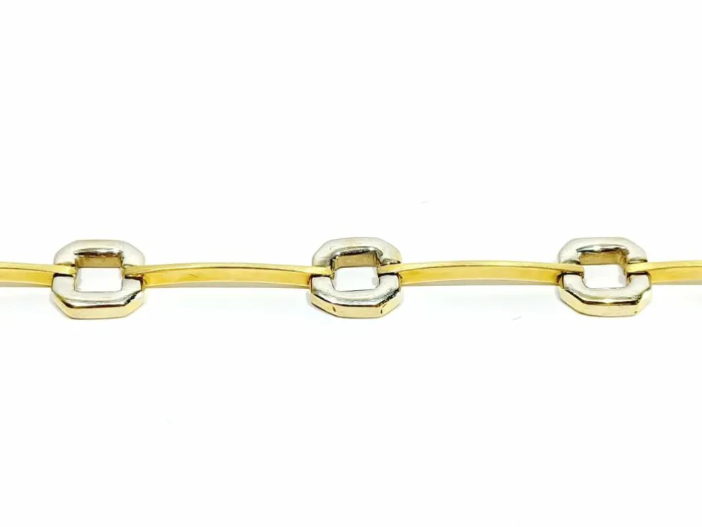 Bracelet en or jaune et blanc