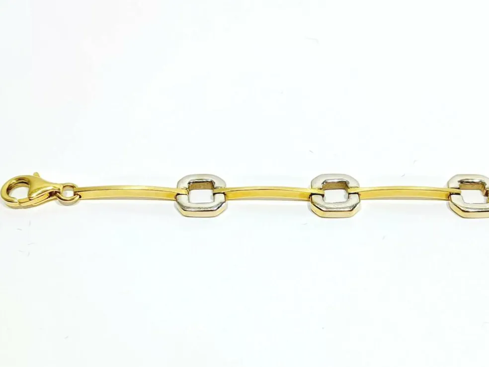 Bracelet en or jaune et blanc