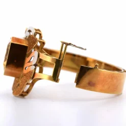 Bracelet en or jaune et citrine des années 80