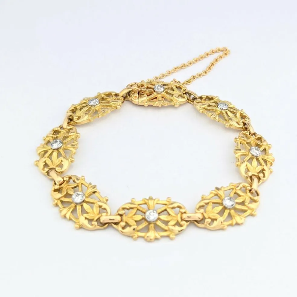 Bracelet en or jaune et diamants