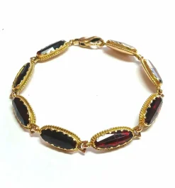 Bracelet en or jaune et grenats de Perpignan
