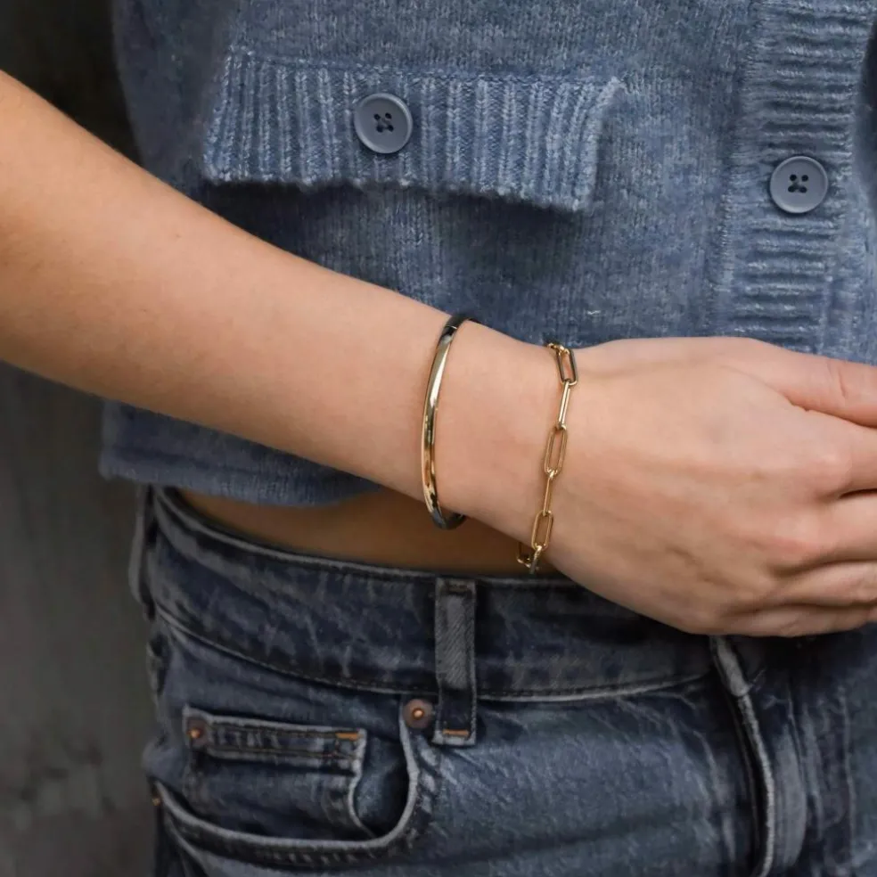 Bracelet en or jaune fermé pour toujours