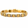 Bracelet en or jaune, or gris et diamants
