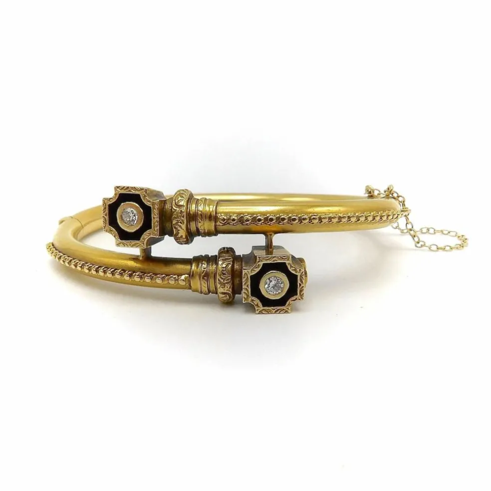 bracelet en or néo-étrusque avec diamants