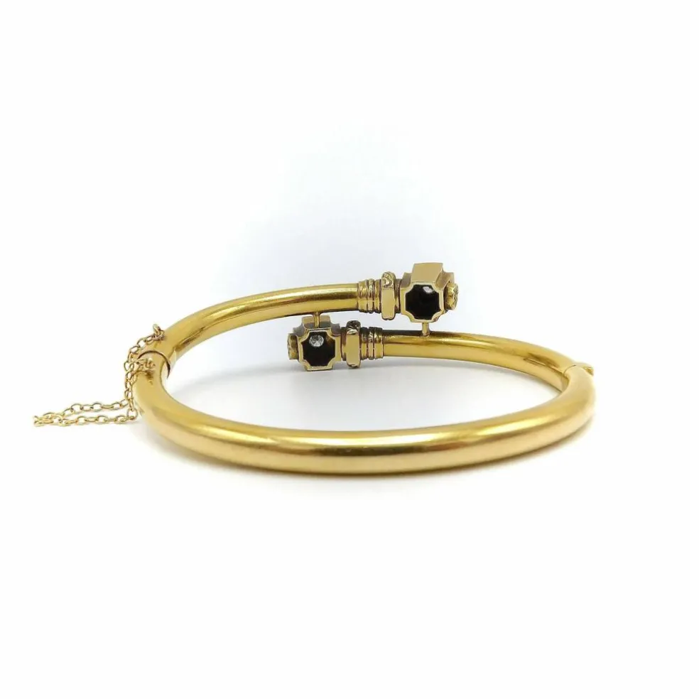 bracelet en or néo-étrusque avec diamants