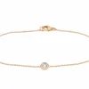 Bracelet en or rose avec diamant de 0,10 carat
