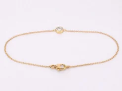 Bracelet en or rose avec diamant de 0,10 carat