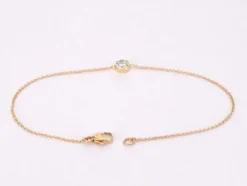 Bracelet en or rose avec diamant de 0,10 carat