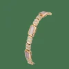 Bracelet en or rose diamants et nacre